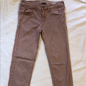 Pink American eagle jeggings